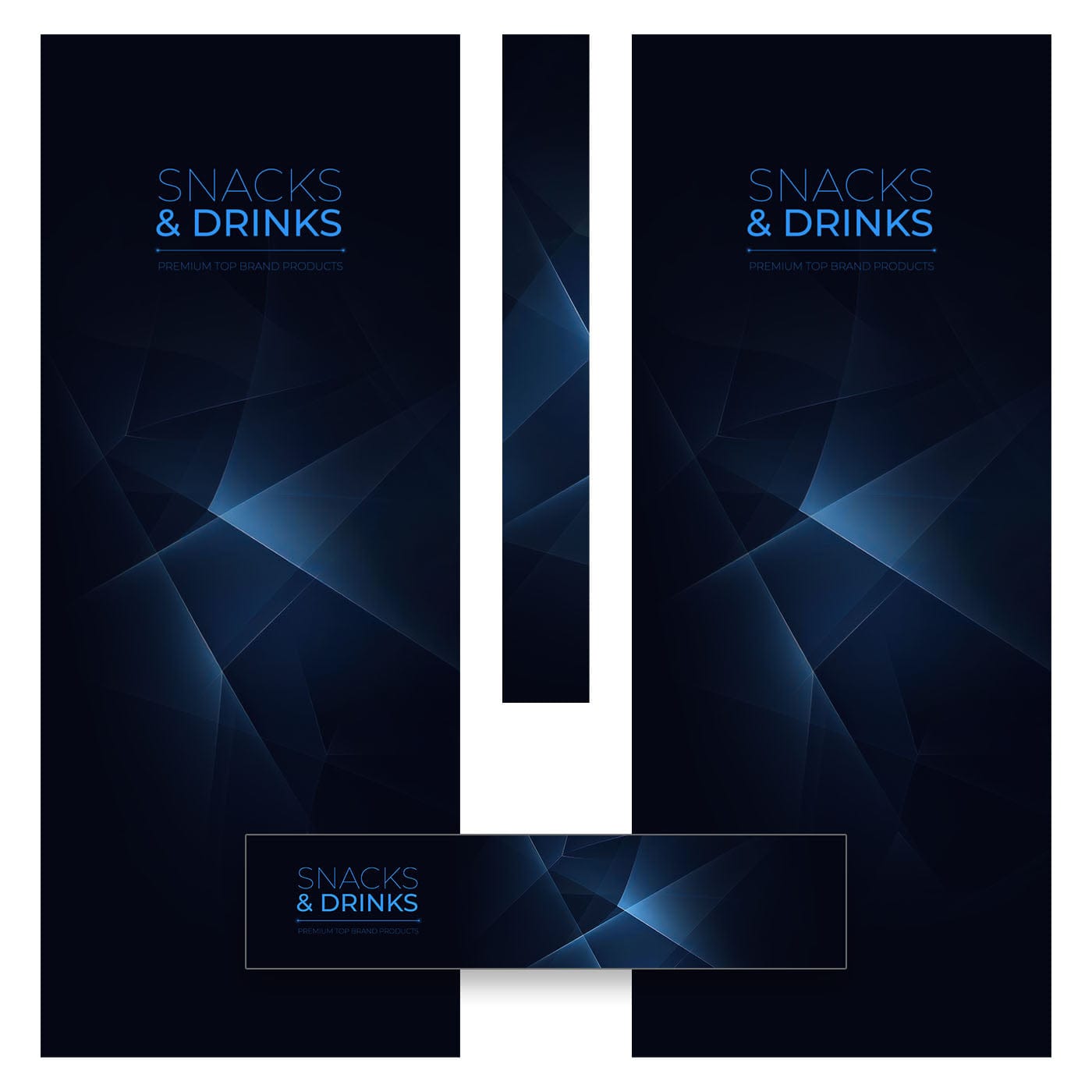Éléments du kit d’adhésifs frontaux et latéraux pour distributeur automatique Fas 1050 Deep Blue