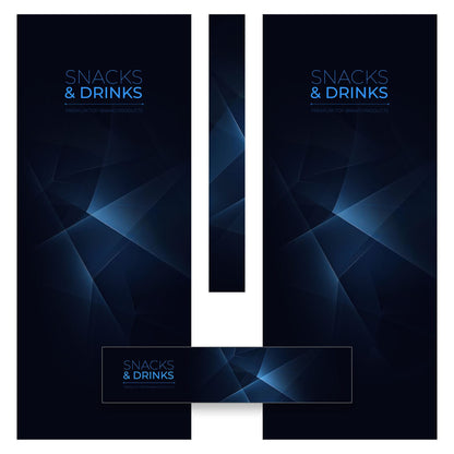 Éléments du kit d’adhésifs frontaux et latéraux pour distributeur automatique Fas 1050 Deep Blue