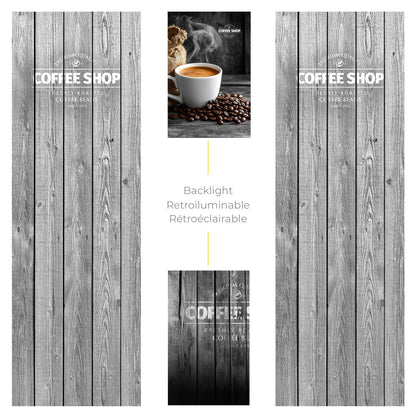 Éléments du kit d’adhésifs frontaux et latéraux pour distributeur automatique Necta Kikko Max Coffee Shop
