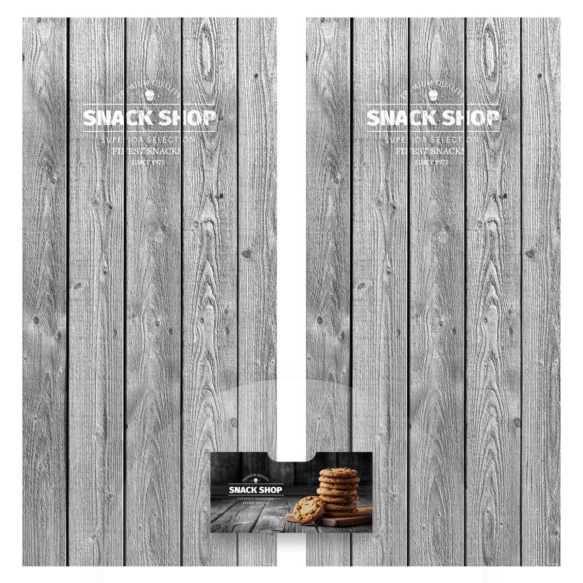 Éléments du kit d’adhésifs frontaux et latéraux pour distributeur automatique Necta Snakky Coffee Shop