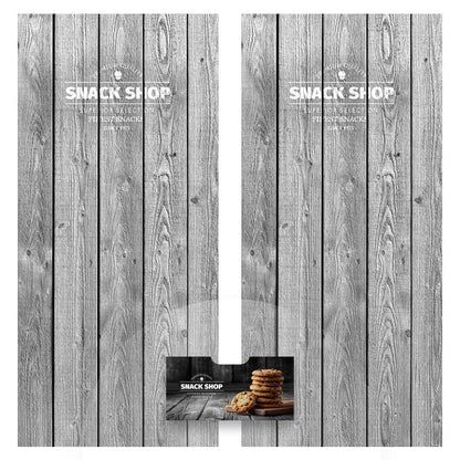 Éléments du kit d’adhésifs frontaux et latéraux pour distributeur automatique Necta Snakky Coffee Shop