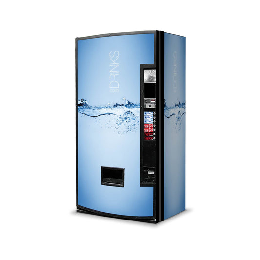 Vinyles universels pour distributeurs automatiques de canettes et de bouteilles. Design Cold Blue