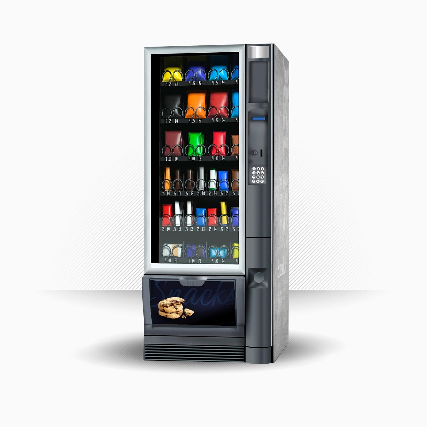 Kit complet d’adhésifs pour distributeur automatique Necta Snakky Brugge
